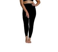 Ulla Popken Women's Thermal Stocking Leggings, Fluffy Lining, Black, 16-18