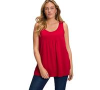 Ulla Popken Women's Top, Pleats, A-line, Round Neck, Sleeveless, Modal T-Shirts