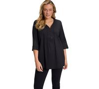 Ulla Popken Women's Tunic, Black, 54-56