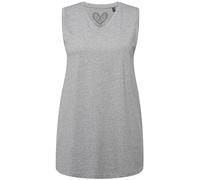 Ulla Popken Women's Basic-v-top T-Shirts, Light Grey mélange, 36-38