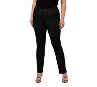Ulla Popken Women's V-Neck, Short Sleeve T-Shirt, Black (Black 10), 28 (Manufacturer Size: 54/56)