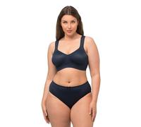 Ulla Popken Women's Mikrofaser-BH, 2er Pack Cup C-D Bra, Midnight Blue, 46 DD