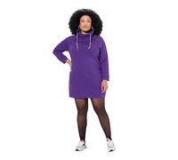 Ulla Popken Womenswear Plus Size Curvy Stand-Up Collar Long Sleeve Sweatshirt Dress deep Violet 50+ 825247840-50+
