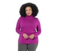 Ulla Popken Womenswear Plus Size Curvy Basic Long Sleeve Slim Fit Turtleneck Berry 46+ 646813827-46+