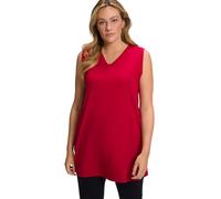 Ulla Popken Womenswear Plus Size Curvy Basic V-Neck Relaxed Fit Cotton Knit Tank 531122