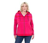 Ulla Popken Womenswear Plus Size Curvy Contrast Stitched Zip-Up Hoodie Lychee 46+ 824815530-46+