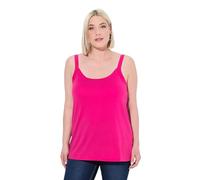 Ulla Popken Womenswear Plus Size Curvy Essential Spaghetti Strap Cami Magenta Pink 50+ 728664528-50+