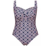 Ulla Popken Womenswear Plus Size Curvy Geometric One Piece Swimsuit Marine 32 832265740-58