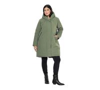Ulla Popken Womenswear Plus Size Curvy HYPRAR Oversized Waterproof Coat Reed Green 42+ 842951196-42+