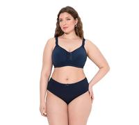 Ulla Popken Womenswear Plus Size Curvy Lace Detail Underwire-Free Bralette Midnight Blue 95E 828233139-95E