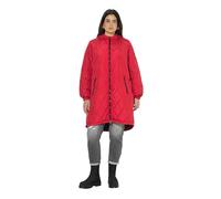 Ulla Popken Womenswear Plus Size Curvy Lightly Quilted Water Repellent Coat Salsa 58+ 821183530-58+