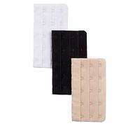 Ulla Popken Womenswear Plus Size Curvy Oversize 3 Pack of Bra Extenders - Basic Colors Multicolor 16-22 703941 90-1+