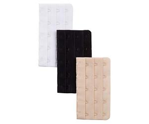 Ulla Popken Womenswear Plus Size Curvy Oversize 3 Pack of Bra Extenders - Basic Colors Multicolor 16-22 703941 90-1+