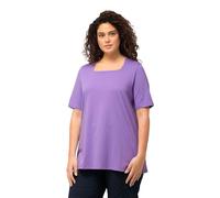 Ulla Popken Womenswear Plus Size Curvy Oversize Essential Square Neck Stretch Tee Pale Lilac 46+ 807286811-46+