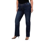 Ulla Popken Womenswear Plus Size Curvy Oversize Great Lengths Marie Fit Bootcut Stretch Jeans Blue 30 724599 92-56