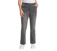 Ulla Popken Womenswear Plus Size Curvy Oversize Great Lengths Marie Fit Bootcut Stretch Jeans Light Grey Denim 34 724599 91-60