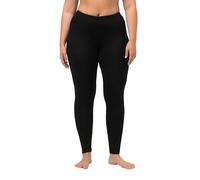 Ulla Popken Women's Black Leggings, 36W / 32L