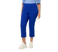 Ulla Popken Womenswear Plus Size Curvy Oversize Stretch Basic Bengaline Capri Pants Cobalt Blue 22 640914760-48