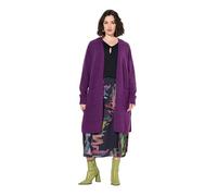 Ulla Popken Womenswear Plus Size Curvy Oversized Open Shape Long Sleeve Cardigan BlackBerry 54+ 830741820-54+