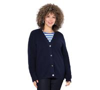 Ulla Popken Women's StrickjackeUni mit Großen Knöpfen Cardigan Sweate Navy