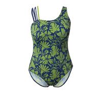 Ulla Popken Womenswear Swimsuit | Plus Size, Curvy Fashion, Tropical Leaf Print Swimsuit 846604
