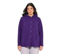 Ulla Popken Womenswear Zip-up Sweatshirt deep Violet 50+