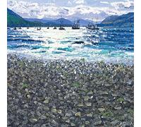 Ullapool Shore 2011 (Oil on Canvas) By Charles Simpson (b. 1952) - Tracks Publishing Artistic Blank/Birthday Card - ART438