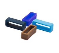 ULLCHRO 8 Pieces Silicone Watch Strap Loop Replacement Watch Band Retaining Loop Hoop Rubber Retainer Holder Keeper Waterproof 20 Colors- 12, 14, 16, 17, 18, 19, 20, 22, 24, 26 mm (20mm, Color B)