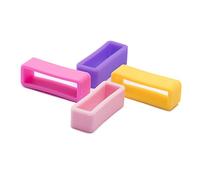 ULLCHRO 8 Pieces Silicone Watch Strap Loop Replacement Watch Band Retaining Loop Hoop Rubber Retainer Holder Keeper Waterproof 20 Colors- 12, 14, 16, 17, 18, 19, 20, 22, 24, 26 mm (22mm, Color D)