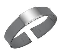 ULLCHRO FKM Rubber Fluoridated Watch Strap Cut to Size Soft and Durable Quick Release Fluorine Rubber Watch Strap for Men and Women 18mm 19mm 20mm 21mm 22mm, light grey, 22mm