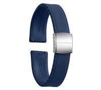 ULLCHRO FKM Rubber Watch Strap 20mm, Quick Release Watch Band 22mm for Men Women, Waterproof Soft Premium Fluororubber Cut to Size 18mm 19mm 21mm 23mm 24mm Deployment Clasp (23mm, Navy Blue)