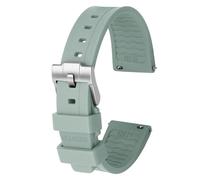 ULLCHRO Liquid Silicone Watch Straps 20mm 22mm Durable Soft Silicone Replacement Strap for Men and Women, Waterproof Replacement Wristbands Quick Release, Light Green01, 22mm