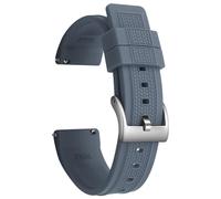 ULLCHRO Liquid Silicone Watch Straps 20mm 22mm Quick Release Soft Silicone Replacement Sports Bands with Stainless Steel Buckle, Grey01, 22mm