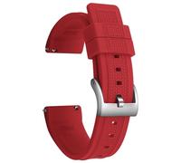 ULLCHRO Liquid Silicone Watch Straps 20mm 22mm Quick Release Soft Silicone Replacement Sports Bands with Stainless Steel Buckle, Red01, 20mm