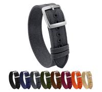 ULLCHRO Nylon Watch Band 20mm 22mm, Single Pass Watch Strap for Men Women, Military Quick Release Breathable Soft Canvas Fabric Adjustable Premium Sport Wristband, Grey, 20mm, Minimalist