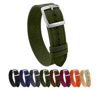 ULLCHRO Nylon Watch Band 20mm 22mm, Single Pass Watch Strap for Men Women, Military Quick Release Breathable Soft Canvas Fabric Adjustable Premium Sport Wristband (20mm, Army Green)