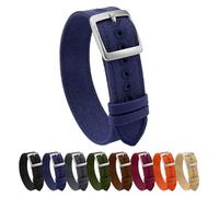 ULLCHRO Nylon Watch Band 20mm 22mm, Single Pass Watch Strap for Men Women, Military Quick Release Breathable Soft Canvas Fabric Adjustable Premium Sport Wristband (22mm, Navy Blue)