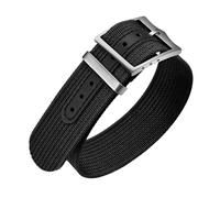 ULLCHRO Nylon Watch Strap 20mm 22mm Nylon Watch Band Replacement Single Pass Nato Strap Breathable Military Watch Bands for Men Soft Elastic Watch Straps (22mm, Black)
