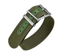 ULLCHRO Nylon Watch Strap 20mm 22mm Nylon Watch Band Replacement Single Pass Nato Strap Breathable Military Watch Bands for Men Soft Elastic Watch Straps (20mm, Army Green)