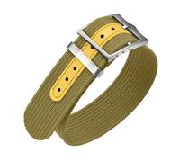 ULLCHRO Nylon Watch Strap 20mm 22mm Nylon Watch Band Replacement Single Pass Nato Strap Breathable Military Watch Bands for Men Soft Elastic Watch Straps (22mm, Grass Green)