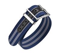 ULLCHRO Nylon Watch Strap 20mm 22mm Nylon Watch Band Replacement Single Pass Nato Strap Breathable Military Watch Bands for Men Soft Elastic Watch Straps (20mm, Blue & Grey)