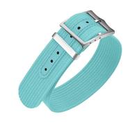 ULLCHRO Nylon Watch Strap 20mm 22mm Nylon Watch Band Replacement Single Pass Nato Strap Breathable Military Watch Bands for Men Soft Elastic Watch Straps (22mm, Cyan)