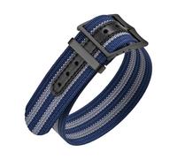 ULLCHRO Nylon Watch Strap 20mm 22mm Nylon Watch Band Replacement Single Pass Nato Strap Breathable Military Watch Bands for Men Soft Elastic Watch Straps with Black Buckle (22mm, Blue & Grey)