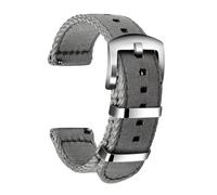 ULLCHRO Nylon Watch Strap Replacement Canvas Watch Band Military Army Men Women - 18mm, 20mm, 22mm, 24mm Watch Bracelet with Stainless Steel Silver Buckle (20mm, Gray)