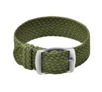 ULLCHRO Nylon Watch Strap Replacement Perlon Braided Woven Watch Band NATO Men Women - 14mm, 16mm, 18mm, 20mm, 22mm Watch Bracelet with Stainless Steel Silver Buckle (22mm, Army Green)