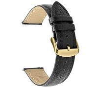 ULLCHRO Retro Leather Watch Strap, Replacement Straps with Quick Release, Watch Straps for Men and Women, Polished Stainless Steel Clasp, Compatible with Watch Lugs 12 mm - 24 mm, 18mm