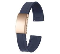 ULLCHRO Watch Strap 20 mm 22 mm Soft Silicone Replacement Bracelet Sports Bracelet for Men Rubber Watches Straps, Navy Blue02, 22mm