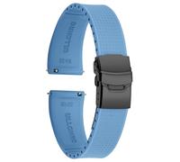 ULLCHRO Watch Strap 20mm 22mm FKM Rubber Silicone Soft Smart Watch Strap Replacement for Men with Quick Release Straps for Watches, Light Blue 02, 18mm