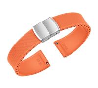 ULLCHRO Watch Strap 20mm 22mm Fluorine Rubber Strap Watch 22mm Man Fkm Silicone Quick Release Fluorinated Replacement Rubber Straps for Watches, orange, 22mm, strip
