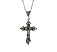 ULLKEL Gothic Necklace Gothic Dark Cross Necklace Pointed Dagger Cross Necklace Choker Vintage Vampire Black Cross Pendant Necklace Punk Style Halloween Christmas Jewelry Gifts for Men and Women, L